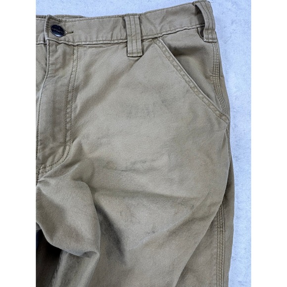Carhartt Rugged Flex Relaxed Fit Canvas Work Pants Tan 36x34 BN2291-M - Picture 12 of 14